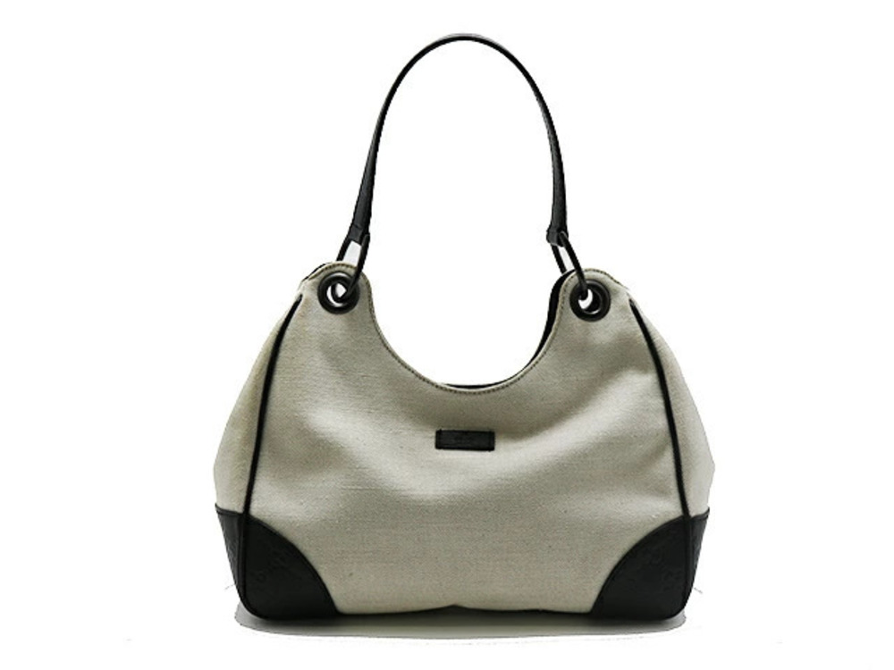 Gucci Guccissima Hobo Bag Black Canvas